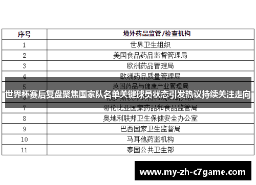 世界杯赛后复盘聚焦国家队名单关键球员状态引发热议持续关注走向 世界杯赛后复盘聚焦国家队名单关键球员状态引发热议持续关注走向